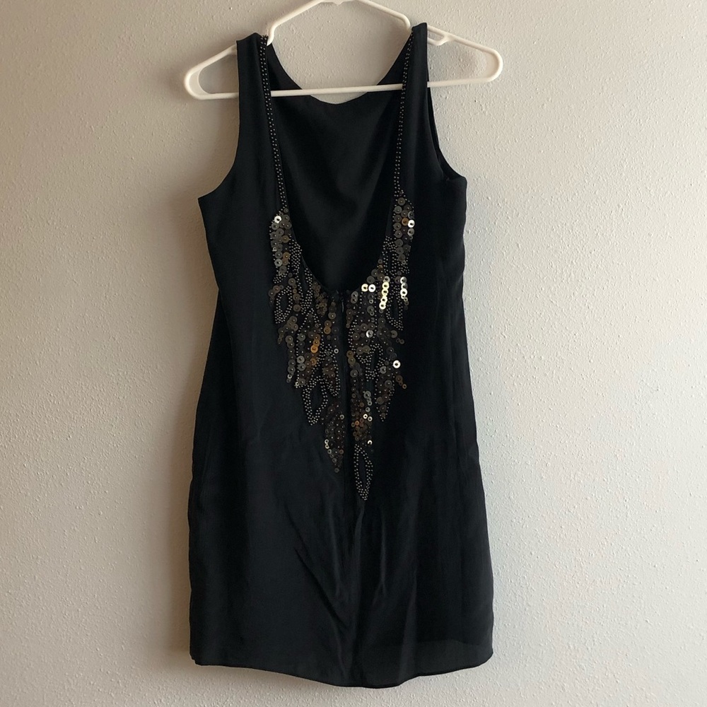 MM Couture by Miss Me black silk dress